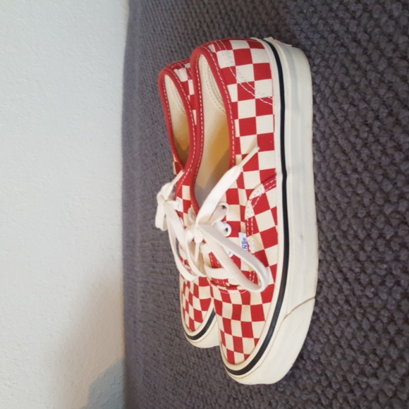 Vans Style 44 Ultra Cush Unisex White Red Checkered Shoes - Picture 5 of 8